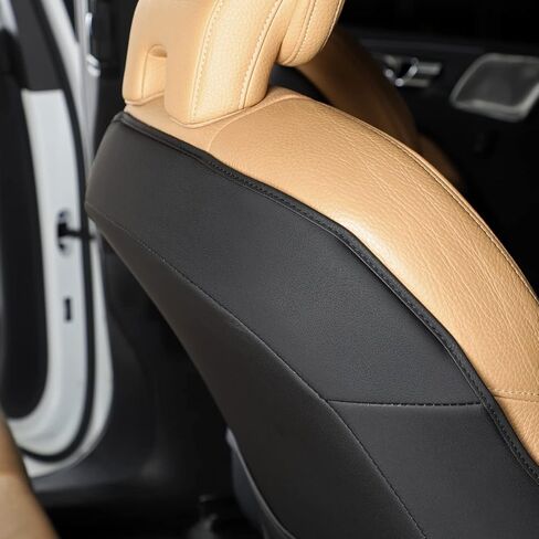 واقيات الركل الخلفية للمقعد متوافقة مع إكسسوارات سجادات الركل فولفو XC90 XC60 S90 S60 V90 V60 للأطفال، مجموعة من قطعتين باللون الأسود (أسود - قطعتان) in Kuwait