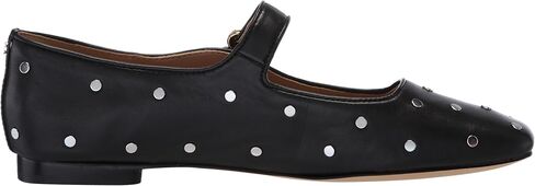 Sam Edelman Women's Michaela Stud Mary Jane Flat, Black Leather, 6 in Saudi Arabia