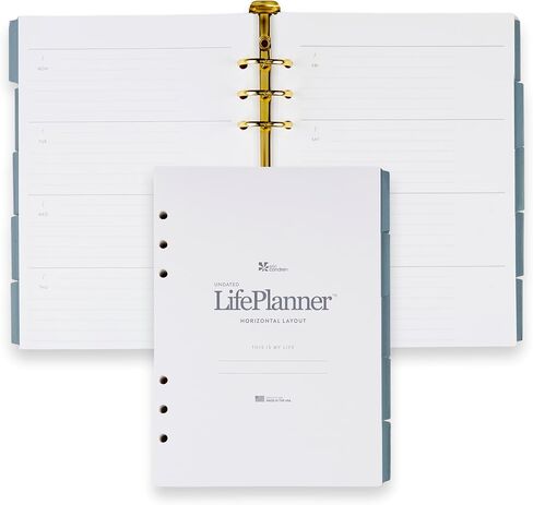 Erin Condren A5 Ring Agenda Inserts | Undated Planner with Daily Layout for Daily, Weekly & Yearly Planning | 12 Months of Undated Planning, 80 lb. Mohawk Premium Paper in Saudi Arabia