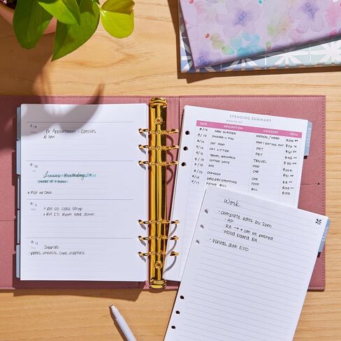 Erin Condren A5 Ring Agenda Inserts | Undated Planner with Daily Layout for Daily, Weekly & Yearly Planning | 12 Months of Undated Planning, 80 lb. Mohawk Premium Paper in Saudi Arabia