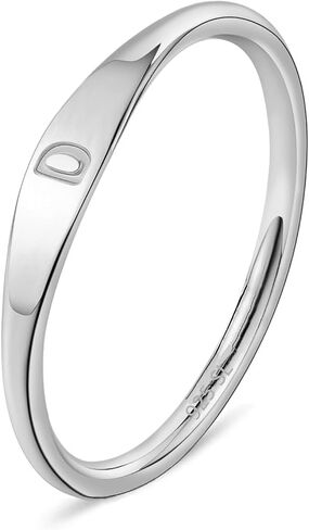 Silver Initial Rings for Women Non Tarnish Thumb Rings for Teen Girls 925SL Silver plated for Women in Saudi Arabia