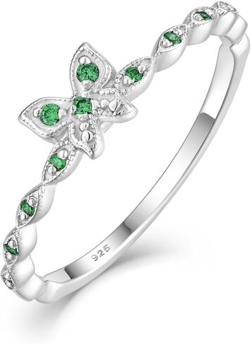 خاتم قابل للتكديس من الفضة الإسترليني عيار 925 على شكل فراشة مجوهرات إنفينيتي المولد للنساء in Kuwait