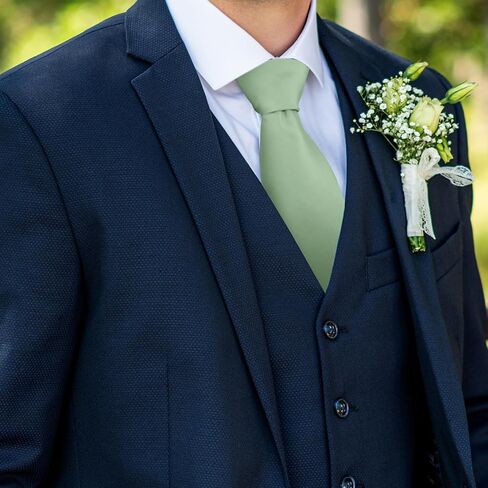 Satin Solid Ties for Men Classic Wedding Necktie and Pocket Square Set Formal Business in Saudi Arabia
