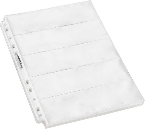 TYH Supplies 25 Pack Heavy Duty Business Card Sleeves for 3 Ring Binder | Double Sided | Ultra Clear Plastic Sheets | Business Card Sheet Protectors | 500 Slots in Saudi Arabia