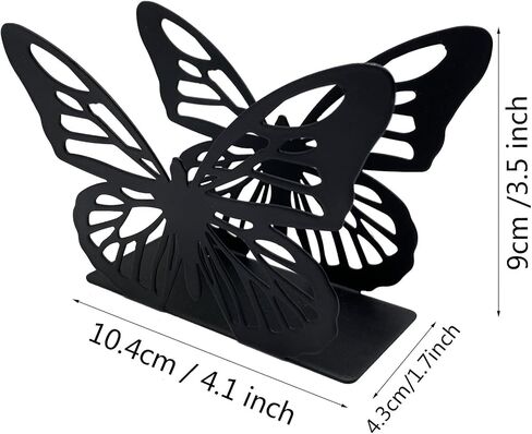 مياو جين حامل مناديل الفراشة حامل مناديل المطبخ بار مقهى مطعم أسود حامل مناديل من الفولاذ المقاوم للصدأ لمنديل مزرعة الكوكتيل (فراشة) in Kuwait