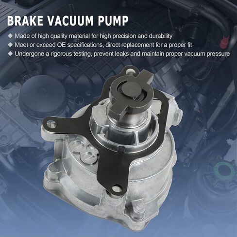 Brake Booster Vacuum Pump Compatible with 06-14 VW Jetta Beetle, 10-14 Golf, 12-14 Passat, 06-09 Rabbit, 10-14 SportWagen, 2012-2013 Audi TT RS 2.5L 5 Cylinder Replaces# 904-817 07K145100H in Saudi Arabia