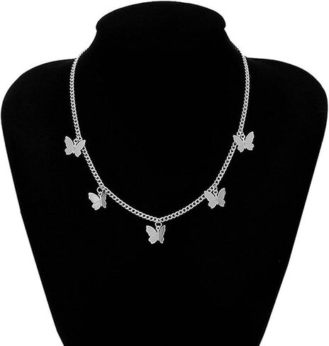 Gold Butterfly Neckalces for Women Sexy Clavicle Choker Chain Layered Butterflies Pendants Neck Accessories Fashion Jewerly in Saudi Arabia