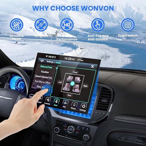 شاشة WonVon 8.4 بوصة Uconnect 4C UAQ LCD تعمل باللمس راديو ملاحة مناسبة لسيارة Jeep Dodge RAM Chrysler 2020-2023، بديل OEM جديد TDO-XGA084 68388570AB in Kuwait