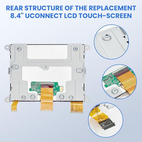 شاشة WonVon 8.4 بوصة Uconnect 4C UAQ LCD تعمل باللمس راديو ملاحة مناسبة لسيارة Jeep Dodge RAM Chrysler 2020-2023، بديل OEM جديد TDO-XGA084 68388570AB in Kuwait