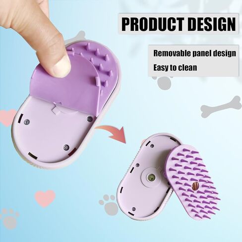 Generic Cat Steam Brush with Water Steamy Pet Brush Spray Misty Cat Brush for Deshedding with Charging Cable Silicone ALD-001-G (Banana Green) in Saudi Arabia