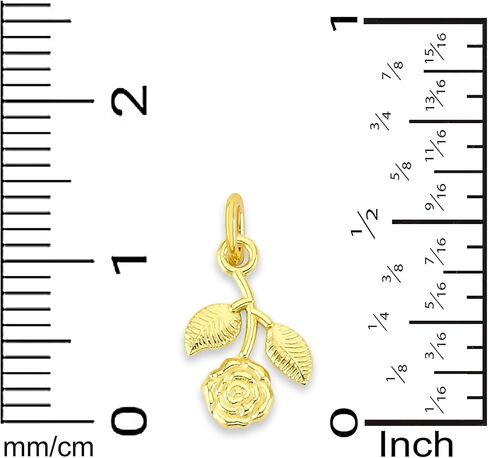 حلية صغيرة من الذهب الصلب معلقة على شكل وردة عيار 10 أو 14 قيراط، رمز ساحر على شكل زهرة لطيفة مع مشبك in Kuwait