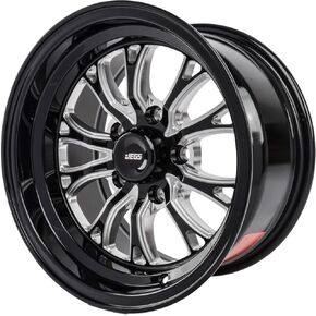 JEGS SSR Spike Wheel 15 x 8 | 5 x 4.5in.Wheel Bolt Pattern Spacing | 0 mm Offset | 4.5in.Backspacing | Gloss Black with Milled Spoke Accents | 3.27in.Center Bore in Kuwait