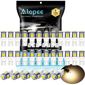 Alopee 30 حزمة 194 لمبات LED زرقاء 12 فولت T10 إسفين استبدال لمبة الضوء لـ 158 168 193 198 2825 W5W سيارة داخلية قبة خريطة باب صندوق السيارة أضواء خطوة مجاملة in Kuwait