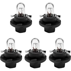 5PCS DB1601 T4 Car Dashboard Light Bulbs, High Brightness Wedge Halogen Bulb Anti-Vibration Indicator, Responsive Plug & Play A/C Climate Control Switch Light Flat Top Bulb in Kuwait