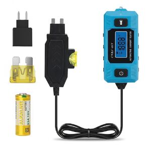 Automotive Circuit Fault Probe Tester, 20A 48V Parasitic Draw Tester for Car Fuse Circuits, Inline Current Monitor with Overcurrent Detection, Mini & Standard Blade Fuse Compatible in Saudi Arabia