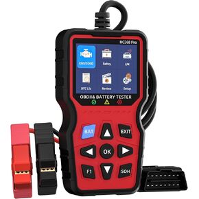 ماسح ضوئي OBD2 مع جهاز اختبار البطارية: تصميم 2 في 1 1S قراءة ومسح رموز المحرك للتشخيص التلقائي - يناسب 99.8% نظام شحن اختبار المركبات وبطارية 12 فولت لسيارات 1996+، إعداد سريع لمدة 3 دقائق in Kuwait