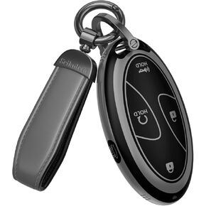 for Honda Key Fob Cover Accessories- Matte TPU Key Fob Cover with Leather Keychain for 2022-2026 Civic Accord HR-V Pilot CR-V, Sport SI EX EX-L (Matte Gray, Model 1) in Kuwait