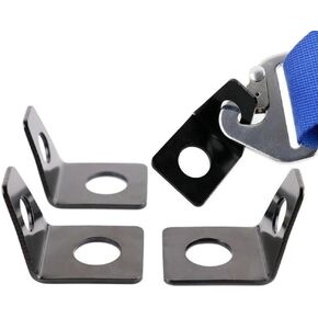 4PCS Seat Belt Mounting L Bracket Kit 4/5/6 Point Racing Seatbelt L-Shaped Angle Hook Holder in Kuwait