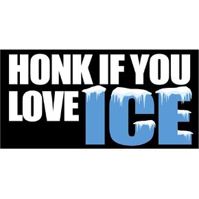 Funny USA Honk If You Love ICE Bumper Sticker Car Decal Gift Patriotic American United States Patriotic Oval Support Immigration Customs Enforcement in Kuwait