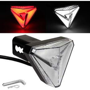 1x غطاء وصلة قطر المقطورة، وصلة سحب حمراء LED، ضوء إيقاف الفرامل الخلفية، مصباح عكسي أبيض مع موصل 4 دبابيس لشاحنة بيك اب SUV لاستقبال 2 بوصة in Kuwait