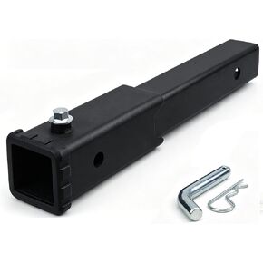 Trailer Hitch Extender 12 inch Extension Length, Fits for 2" Receiver Tube with 5/8 inch Pin 3,500 lbs GTW Matte Black in Kuwait