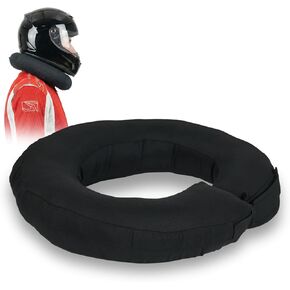 RAWILL Racing Neck Brace, Adjustable Helmet Support Collar with Hook & Loop Closure, 360° Ergonomic Neck Protection for Go-Kart / Motorcycle / Motocross & Cycling, Black in Saudi Arabia