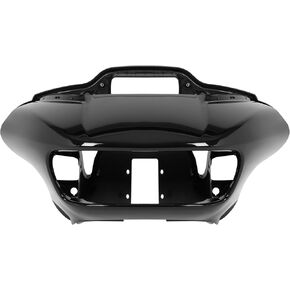 مجموعة الهدايا الداخلية والخارجية من ALMULOO متوافقة مع 2015-2024 Harley Davidson Road Glide / 2018-2024 CVO Road Glide Fairings الأمامية السوداء اللامعة من بلاستيك ABS in Kuwait