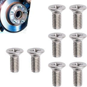 WZP 8PCS المسمار الدوار قرص الفرامل الاحتفاظ، OEM # 93600-06014-0H، مسامير الدوار قرص الفرامل الفولاذ المقاوم للصدأ للأمام والخلف، متوافق مع نماذج هوندا وأكورا وهيونداي وكيا in Kuwait