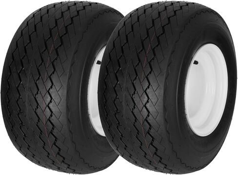 عبوتان من إطارات عربة الجولف مقاس 18x8.50-8 مع مجموعة عجلات، محور مركزي 4 عروات 4 بوصات، متوافق مع سيارات النادي وكوشمان وعربات الجولف E-Z-GO in Kuwait