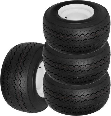 2 Pack 18x8.50-8 Golf Cart Tires with Wheel Assembly, 4-Lug 4" Center Hub, Compatible with Club Car, Cushman, E-Z-GO Golf Carts in Saudi Arabia