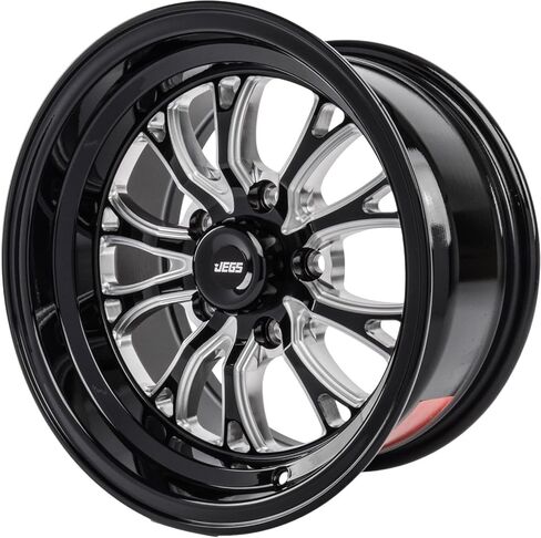 JEGS SSR Spike Wheel 15 x 8 | 5 x 4.5in.Wheel Bolt Pattern Spacing | 0 mm Offset | 4.5in.Backspacing | Gloss Black with Milled Spoke Accents | 3.27in.Center Bore in Kuwait