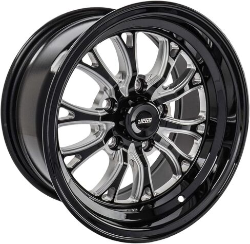 JEGS SSR Spike Wheel 15 x 8 | 5 x 4.5in.Wheel Bolt Pattern Spacing | 0 mm Offset | 4.5in.Backspacing | Gloss Black with Milled Spoke Accents | 3.27in.Center Bore in Kuwait