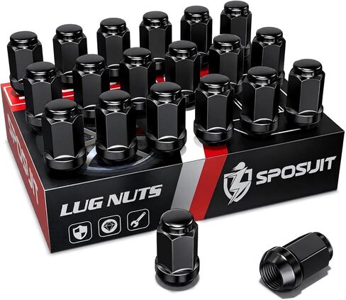Sposuit M12x1.5 صواميل العروة - بديل لسيارة شيفروليه كروز 2010-2019، 2005-2009/2018-2024 إكوينوكس، 1997-2012/2016-2024 ماليبو، 2013-2024 تراكس - صامولة عروة كروم مغلقة (20 قطعة) in Kuwait