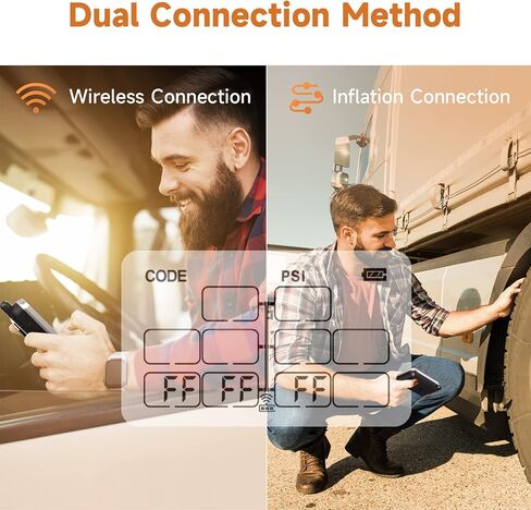GUTA Trailer Tire Pressure Monitoring System, RV TPMS with 10 Sensors, 6 Alert Modes, Signal Booster, Power Saving Display, Long Sensing Distance, for 3 Trailers (T1/T2/T3), for Camper, Motor Homes in Kuwait