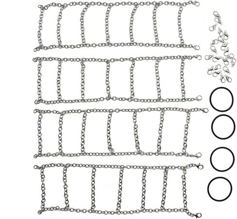 Kavolet Metal Snow Chains for MJX H12Y 1:12 RC Climbing Truck AllTerrain Grip Winter Traction Chains in Kuwait