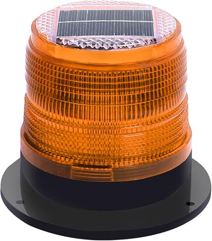 Solar Strobe Warning Safety Flashing Light/Ceiling Strobe Light, with Strong Magnetic Base Waterproof for Construction, Traffic, Factory, Crane Tower, Boat Navigation (Yellow) in Saudi Arabia