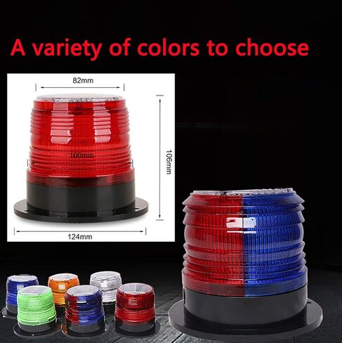 Solar Strobe Warning Safety Flashing Light/Ceiling Strobe Light, with Strong Magnetic Base Waterproof for Construction, Traffic, Factory, Crane Tower, Boat Navigation (Yellow) in Saudi Arabia