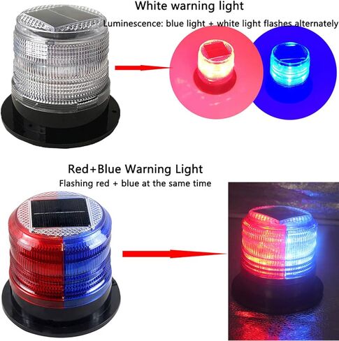 Solar Strobe Warning Safety Flashing Light/Ceiling Strobe Light, with Strong Magnetic Base Waterproof for Construction, Traffic, Factory, Crane Tower, Boat Navigation (Yellow) in Saudi Arabia