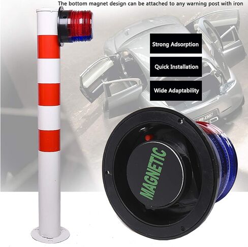 Solar Strobe Warning Safety Flashing Light/Ceiling Strobe Light, with Strong Magnetic Base Waterproof for Construction, Traffic, Factory, Crane Tower, Boat Navigation (Yellow) in Saudi Arabia