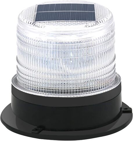 Solar Strobe Warning Safety Flashing Light/Ceiling Strobe Light, with Strong Magnetic Base Waterproof for Construction, Traffic, Factory, Crane Tower, Boat Navigation (Yellow) in Saudi Arabia