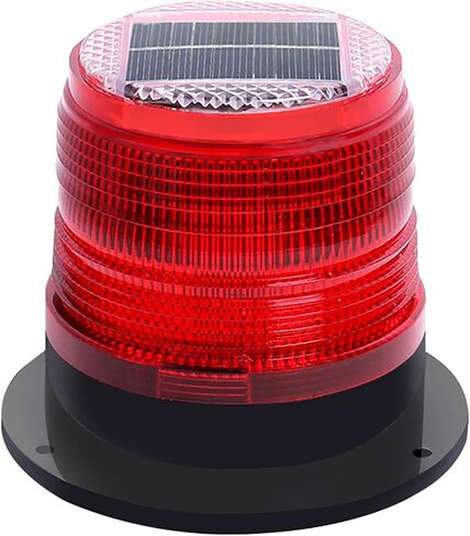 Solar Strobe Warning Safety Flashing Light/Ceiling Strobe Light, with Strong Magnetic Base Waterproof for Construction, Traffic, Factory, Crane Tower, Boat Navigation (Yellow) in Saudi Arabia