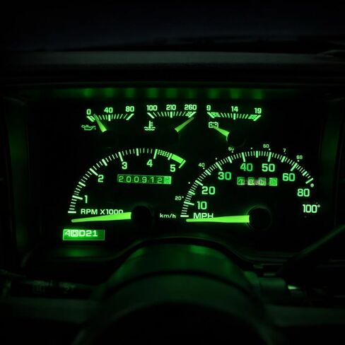 مجموعة مصابيح LED لمجموعة أدوات Dash لـ 1988-1994 Chevy GMC C/K 1500 2500 3500، التوصيل والتشغيل، أزرق ثلجي 300 لومين قابل للتعتيم، 10 عبوات in Kuwait
