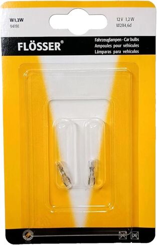 Flosser المتوهج 74 73 T5 1.2W Stock 94191 أبيض دافئ لوحة القيادة صندوق القفازات استبدال مصابيح الإضاءة الداخلية (عبوة من 2) صنع في ألمانيا in Kuwait