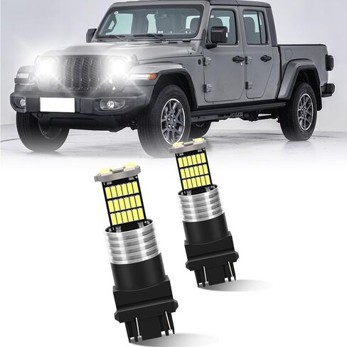 3157A 3156 3057 4157 لسيارة جيب ليبرتي 2002-2012، لمبة إضاءة جانبية 2500LM 6000K بيضاء باردة، لمبة OEM فائقة السطوع، إضاءة 360 درجة قطعتان in Kuwait