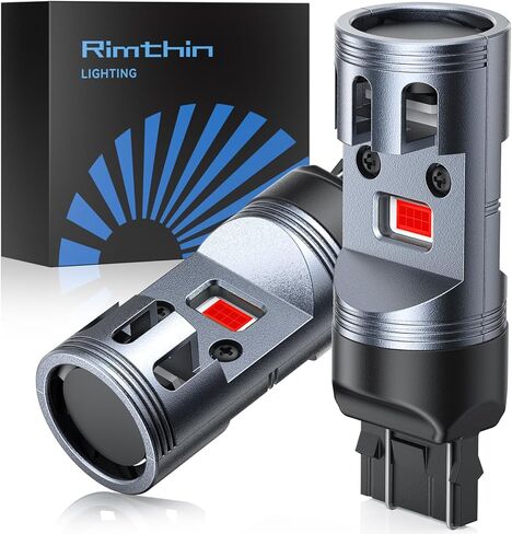rimthin 3157 3156 LED Reverse Light Bulbs, 600% Super Bright 4000LM 6000K White, Fits T25 3056 3057 4057 4114 4157 Backup Parking Daytime Running Lights, Plug & Play, Pack of 2 in Saudi Arabia