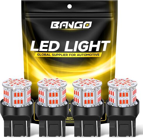 BANGO 1157 LED Bulb Red Brake Tail Light, 2057 2357 7528 BAY15D Super Bright for Car Tail Brake Parking Lights, 4 Pack in Saudi Arabia