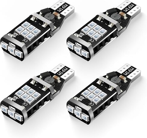 لمبة iFunyLED 912 921 LED للأضواء العكسية الاحتياطية، شرائح 2835 15-SMD خالية من الأخطاء 300% فائقة السطوع 906 922 W16W T15 LED - (عبوة من قطعتين، أبيض) in Kuwait