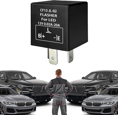 CF13 EP34 3-Pin LED مرحل فلاش إلكتروني، 12 فولت CF13 JL-02 مرحل إشارة الانعطاف الوامض، إصلاح فلاش LED عالمي للفلاش المفرط، بدون فلاش، تحذير من المخاطر، متوافق مع مصابيح LED in Kuwait