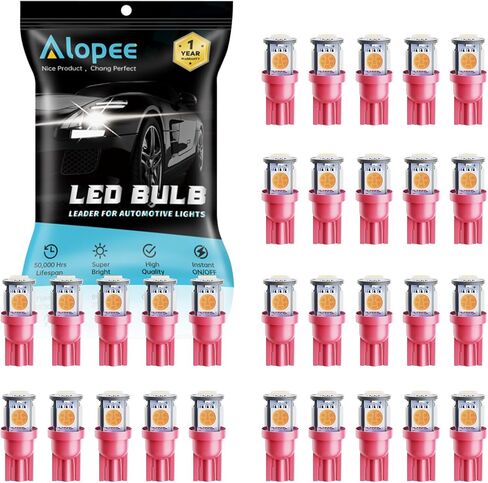Alopee 30 حزمة 194 لمبات LED زرقاء 12 فولت T10 إسفين استبدال لمبة الضوء لـ 158 168 193 198 2825 W5W سيارة داخلية قبة خريطة باب صندوق السيارة أضواء خطوة مجاملة in Kuwait
