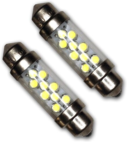 LEDUHL-39M-W9 مصابيح إضاءة LED تحت الغطاء إكليل 39 مم، 9 مصابيح LED بيضاء مجموعة قطعتين in Kuwait